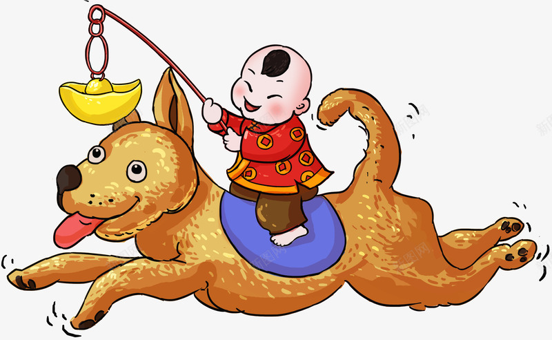 狗年卡通手绘形象psd免抠素材_88icon https://88icon.com 2018 卡通手绘 年画 狗年 狗年形象 装饰图案