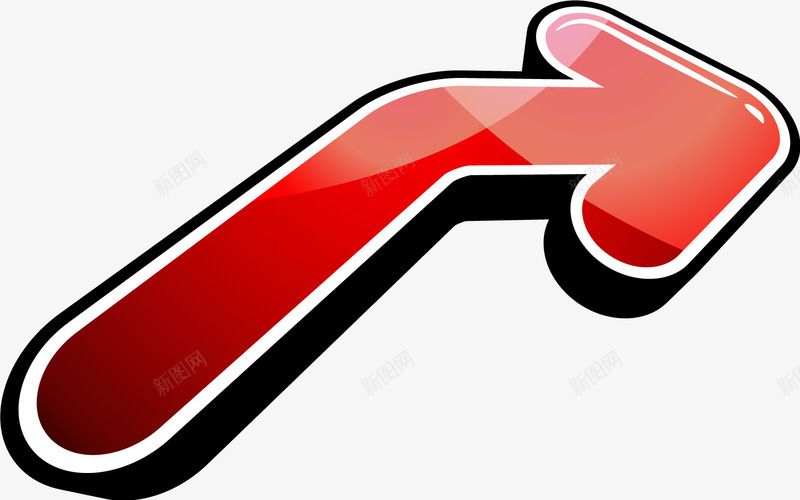 立体红色箭头png免抠素材_88icon https://88icon.com 分享箭头 动感箭头 矢量箭头 立体箭头 红色箭头