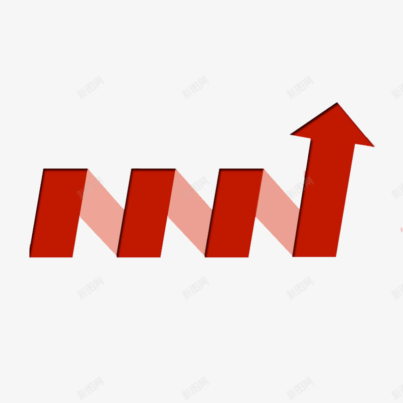 折叠感箭头红色png免抠素材_88icon https://88icon.com PPT 折叠感 箭头 红色
