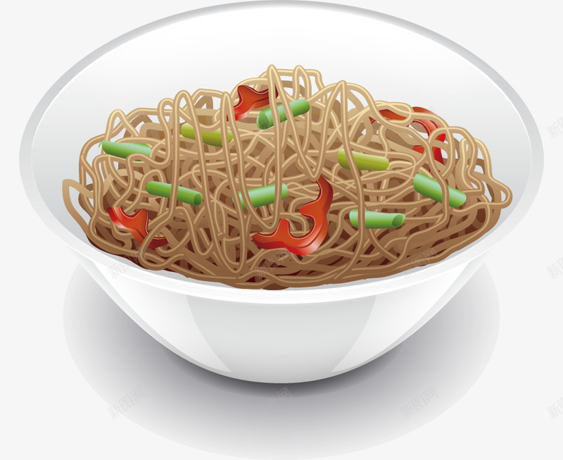 粉丝矢量图ai免抠素材_88icon https://88icon.com 碗 粉丝 美食 面条 食物 矢量图