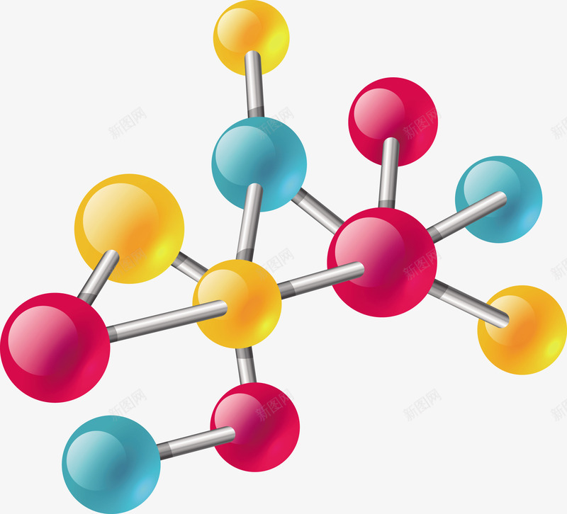 彩色化学分子结构矢量图eps免抠素材_88icon https://88icon.com 分子 分子结构 彩色 彩色结构 矢量分子结构 结构 结构PNG 矢量图