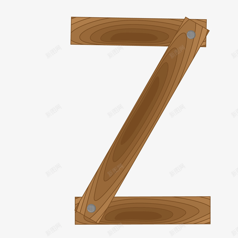 创意木制英文字母Zpng免抠素材_88icon https://88icon.com 字母Z 木纹字母 英文字母