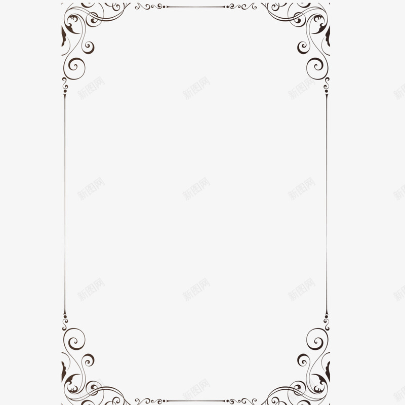 欧式花纹线条边框png免抠素材_88icon https://88icon.com 欧式边框 线条边框 花纹边框 边框素材
