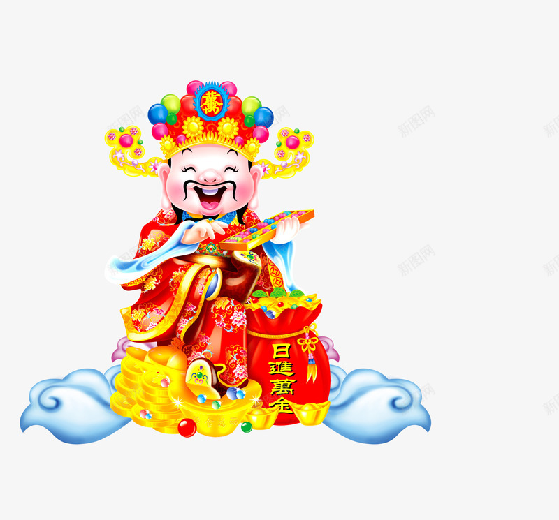 2017财神png免抠素材_88icon https://88icon.com 利是 招财 财神 财神节