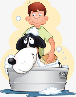 宠物洗澡png图片下载 宠物洗澡素材