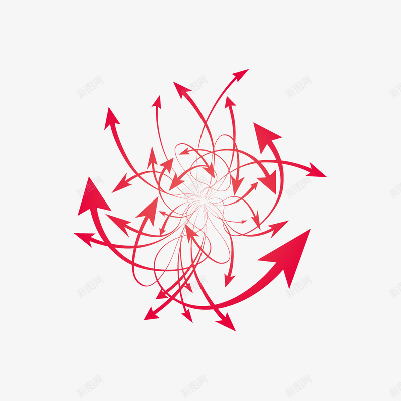 红色箭头png免抠素材_88icon https://88icon.com 矢量箭头 箭头 红色箭头 红色箭头拼接图案