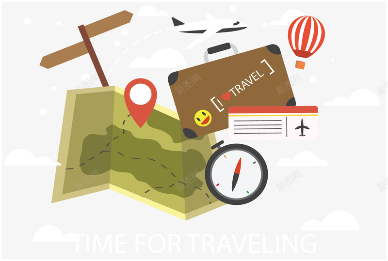 折叠旅游地图海报矢量图ai免抠素材_88icon https://88icon.com 世界之旅 旅游 旅游地图 旅游季节 矢量png 矢量图