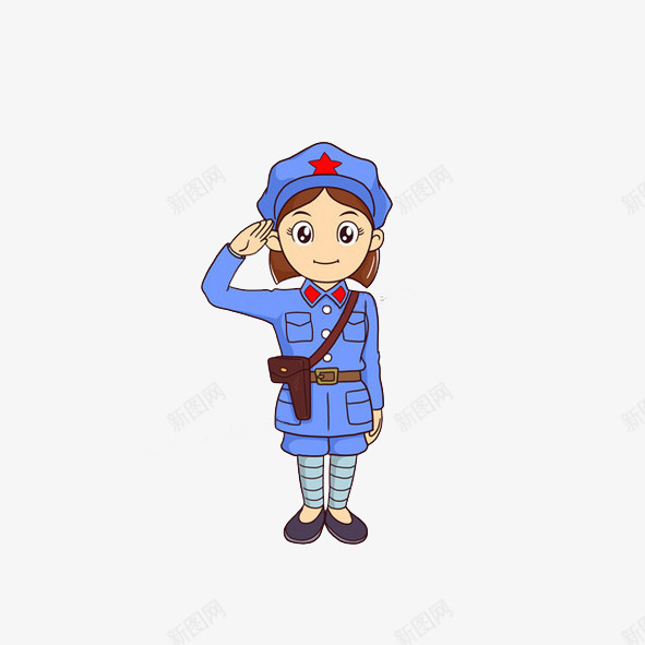 卡通人物png免抠素材_88icon https://88icon.com Q板红军 五角星 卡通人物 卡通红军形象 小红军敬礼