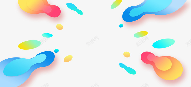 淘宝店铺装饰图案png免抠素材_88icon https://88icon.com 不规则图形 彩色 淘宝 电商 装饰