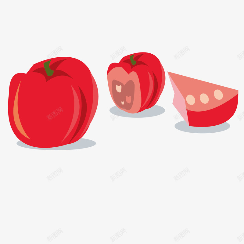 红色西红柿png免抠素材_88icon https://88icon.com 农副产品 新鲜蔬菜 海报装饰 红色 菜市场 蔬菜 西红柿