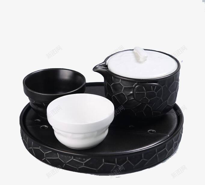 办公旅行茶具png免抠素材_88icon https://88icon.com 日式快客杯 粗陶 茶盘 陶瓷便携茶盘