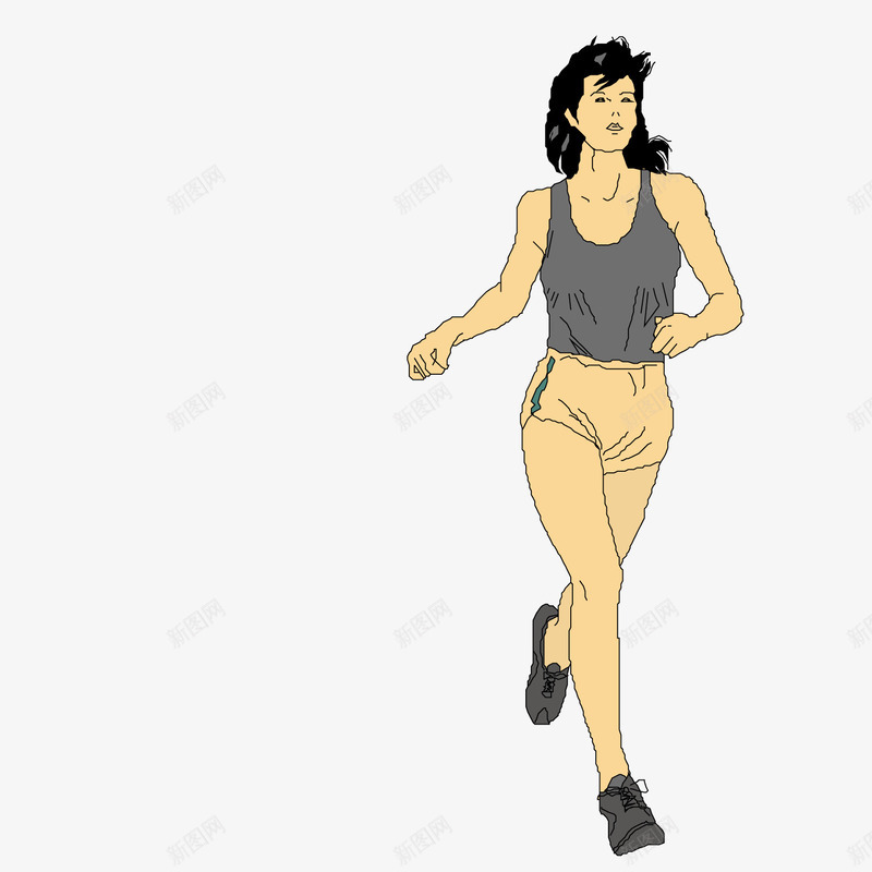 晨跑锻炼的美女矢量图ai免抠素材_88icon https://88icon.com 晨跑 美女 锻炼 矢量图