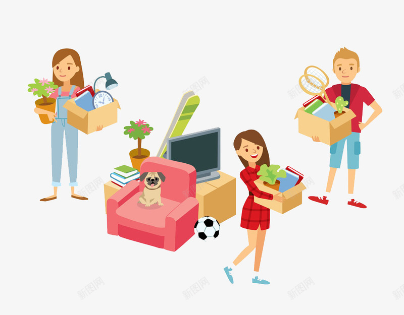 搬家的人物png免抠素材_88icon https://88icon.com 人物 卡通人物 手绘人士 手绘人物 搬东西 搬家