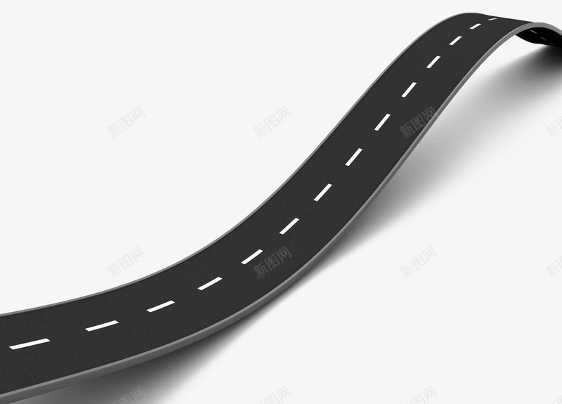 跑道png免抠素材_88icon https://88icon.com 立体 跑道 跑道线 马路 黑色