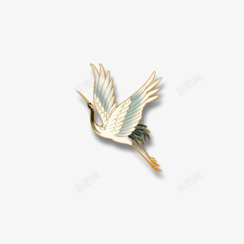 卡通飞鹤png免抠素材_88icon https://88icon.com png图形 png装饰 卡通 翅膀 装饰 飞鹤