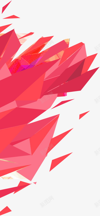 红色不规则碎片海报背景png免抠素材_88icon https://88icon.com 不规则 海报 碎片 红色 背景