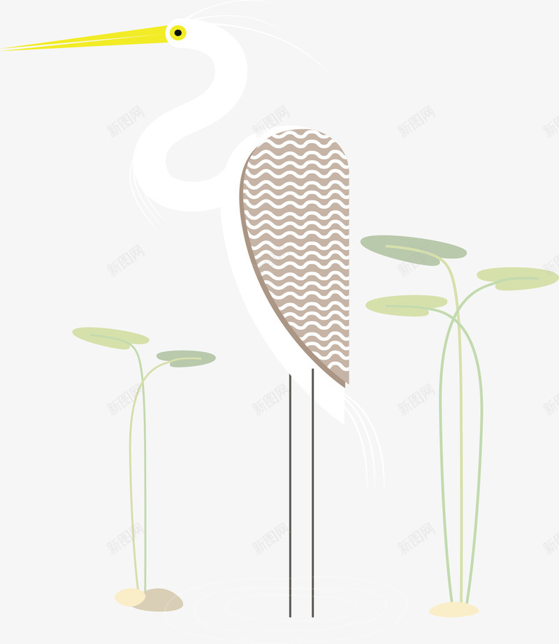 夏天小清新卡通白鹭png免抠素材_88icon https://88icon.com 卡通白鹭 夏天 夏天白鹭 小清新 白鹭 矢量png