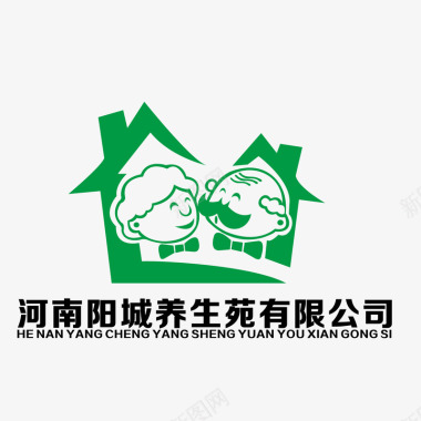 养老院logo绿色养老院养老院LOGO图标图标