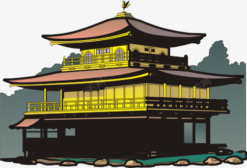 日式建筑png免抠素材_88icon https://88icon.com 城堡 建筑 房子 欧式建筑