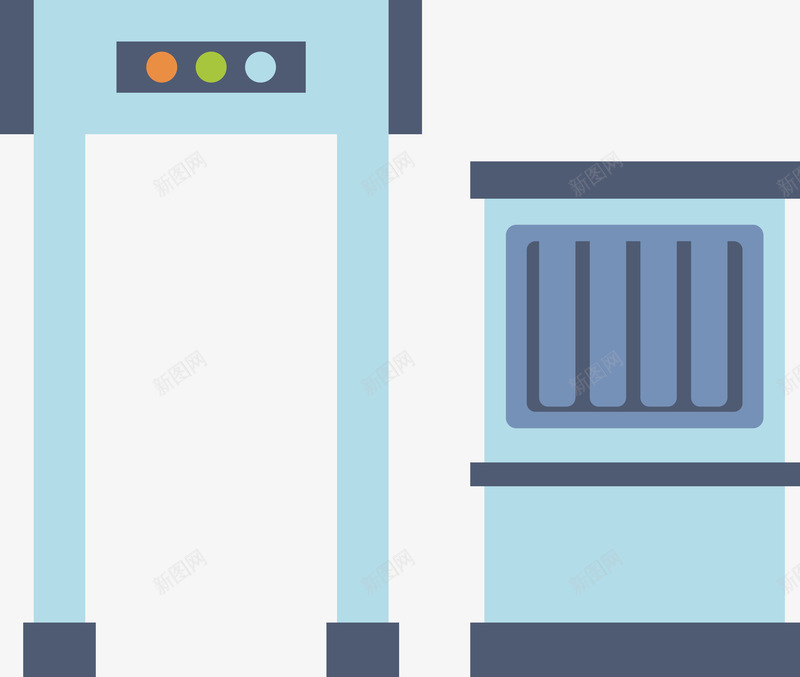 蓝色安检机器矢量图eps免抠素材_88icon https://88icon.com 安检 安检机器 机器PNG 矢量机器 蓝色 蓝色机器 矢量图