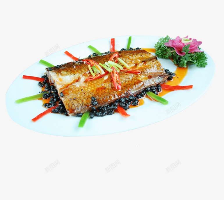豉香蒸腊鱼png免抠素材_88icon https://88icon.com 中国菜 双椒 炒菜 特色菜 美食 腊鱼 豉香蒸腊鱼 辣椒