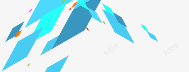 蓝色创意图形元素png免抠素材_88icon https://88icon.com 不规则图形 双十一 艺术 蓝色