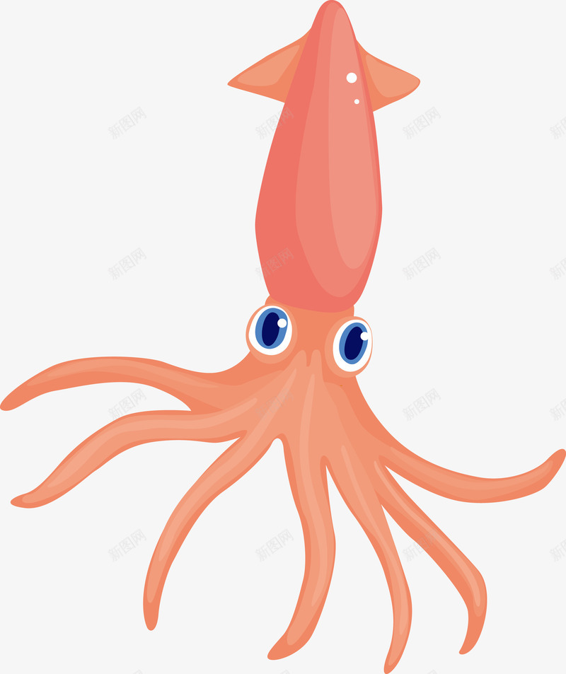 章鱼png免抠素材_88icon https://88icon.com 动物 卡通 手绘 章鱼足 食物