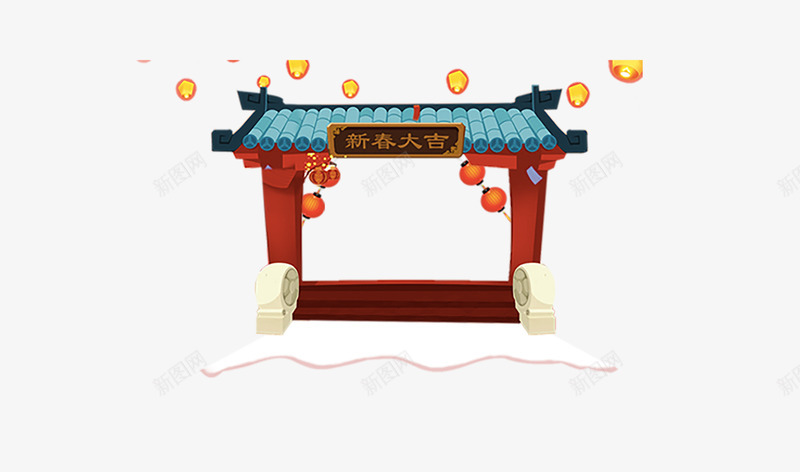 新年手绘卡通装饰海报psd免抠素材_88icon https://88icon.com 2018年新年装饰 挂历设计 新年喜庆海报设计 新年快乐 新年装饰插画 狗年快乐