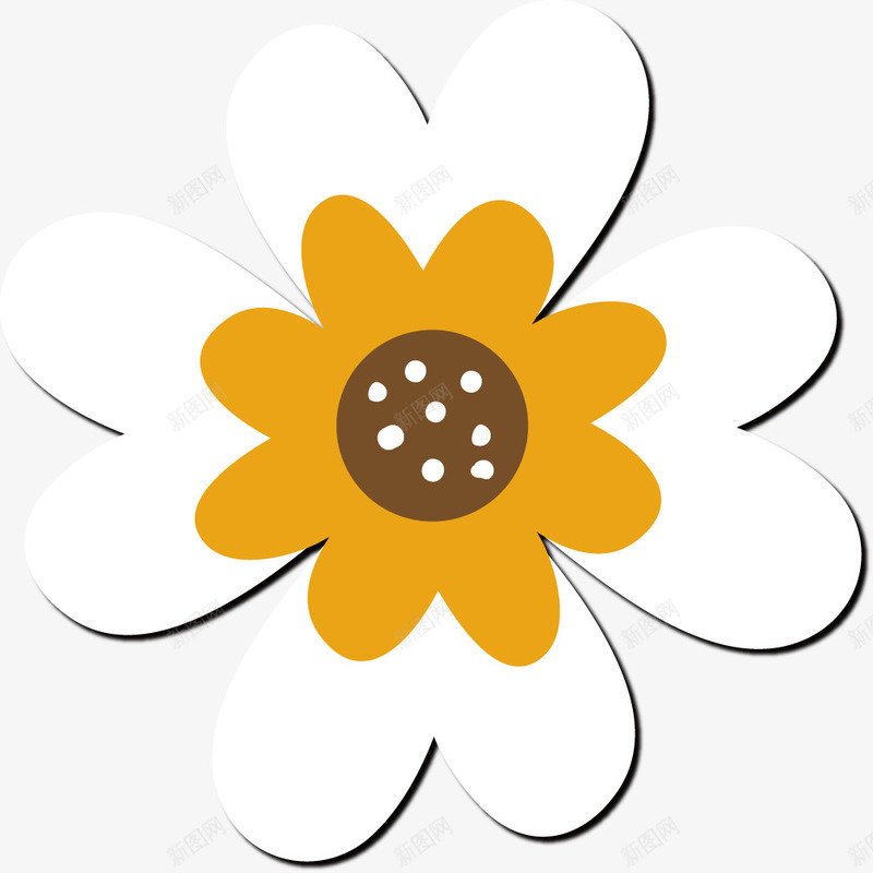 创意小黄花图矢量图ai免抠素材_88icon https://88icon.com 不规则 六边形 小黄花 植物 矢量图