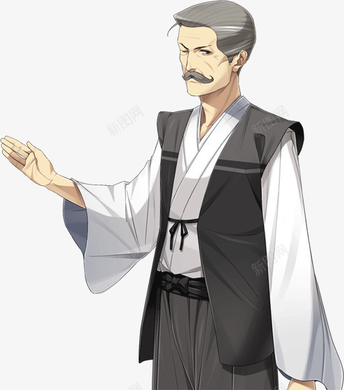 日式和服老爷爷png免抠素材_88icon https://88icon.com 和服 日式 老爷爷