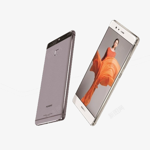 华为p9手机png免抠素材_88icon https://88icon.com 不规则图形摆放 华为p9 华为p9手机 数码产品 深灰色 电子 颜色