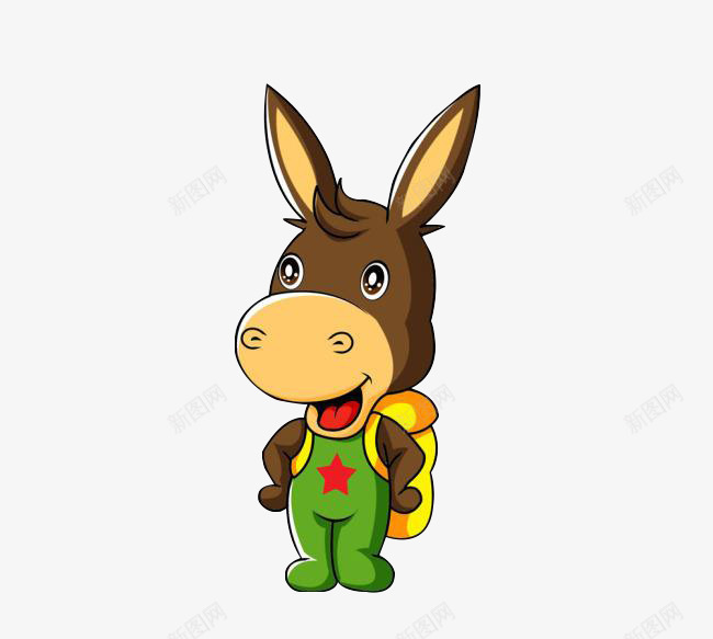 卡通小毛驴png免抠素材_88icon https://88icon.com png图形 png装饰 动物 卡通 小毛驴 装饰