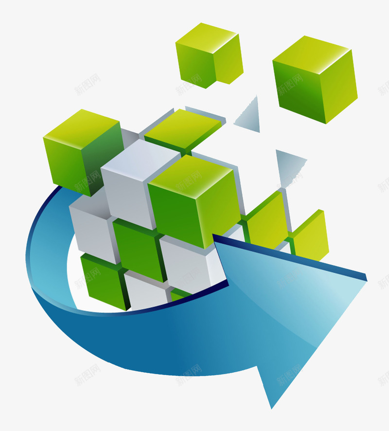 ppt白绿正方块png免抠素材_88icon https://88icon.com ppt 卡通 商务 壁纸 封面 彩色手绘 插图 正方块 箭头