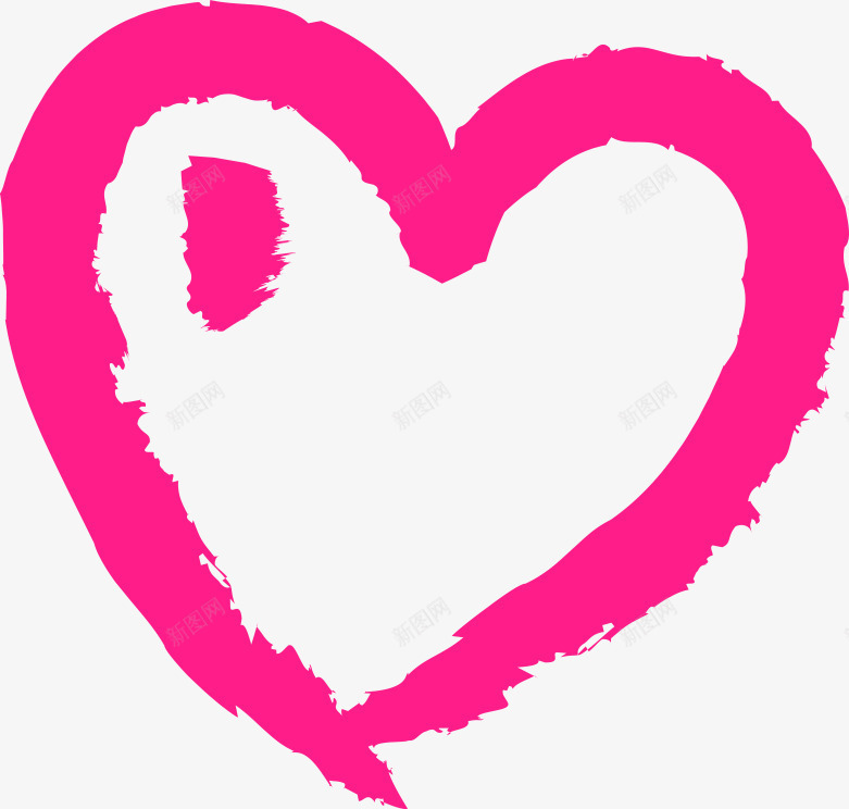 手绘心形png免抠素材_88icon https://88icon.com 不规则形状 形状 心形 手绘 爱心 粉色