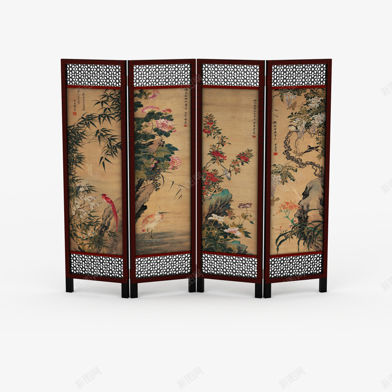 花草日式屏风png免抠素材_88icon https://88icon.com 实物屏风 屏风 日式屏风 花草 花草日式屏风 黄色 黄色图案 黄色图案日式屏风