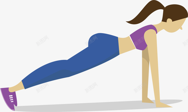 卡通健身做俯卧撑美女人物素矢量图ai免抠素材_88icon https://88icon.com 举重 做俯卧撑美女人物 健身 健身馆 卡通 卡通健身做俯卧撑美女人物矢量素材免费下载 手撑在地上 活动 矢量图 设计 锻炼