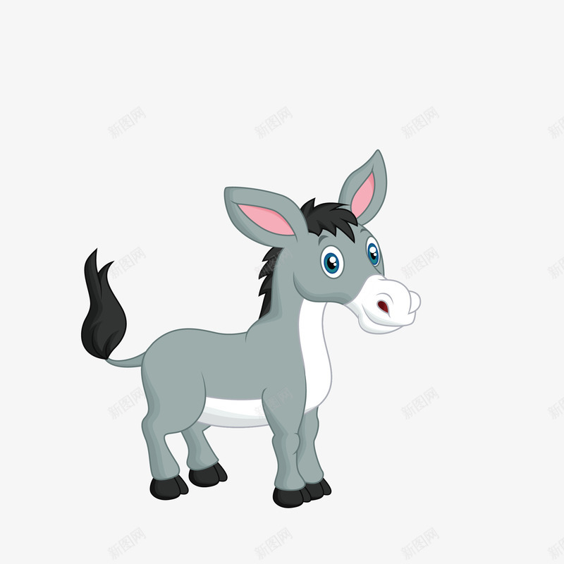 灰色的卡通小毛驴png免抠素材_88icon https://88icon.com 免抠图 动物 卡通毛驴 小毛驴 效果图 灰色毛驴 装饰图 装饰画