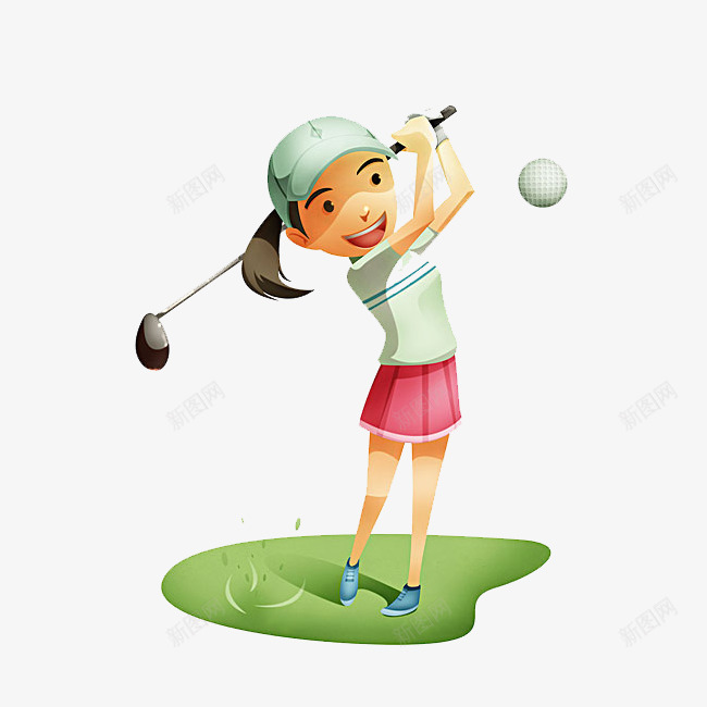 打高尔夫的女孩png免抠素材_88icon https://88icon.com PNG图形 PNG装饰 人物 卡通 女孩 装饰 高尔夫