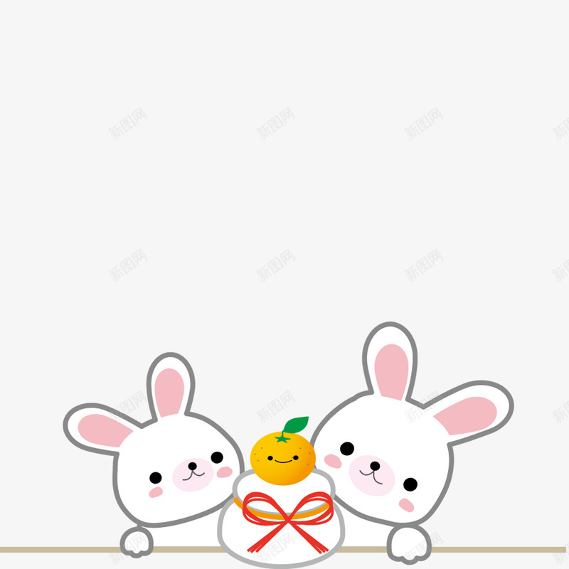 可爱兔子png免抠素材_88icon https://88icon.com 卡通 可爱兔子 喜庆 新年 日式 日本 日风 过年