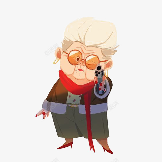 卡通老奶奶png免抠素材_88icon https://88icon.com MEB风格 PPT 免扣PNG 时尚奶奶 简约 老婆婆卡通 设计感