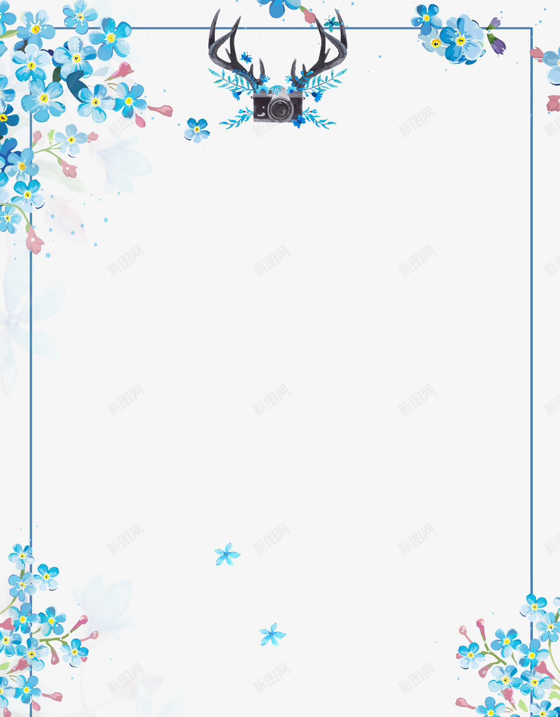 清新唯美花朵装饰促销边框psd免抠素材_88icon https://88icon.com 促销 唯美 海报 清新 花朵 花瓣 装饰 边框