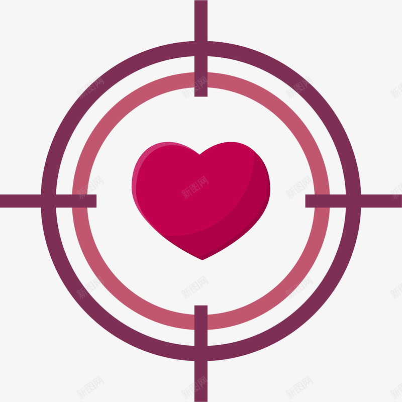射击爱心png免抠素材_88icon https://88icon.com 创意 卡通 商务 射击 手绘 浪漫 爱心 瞄准