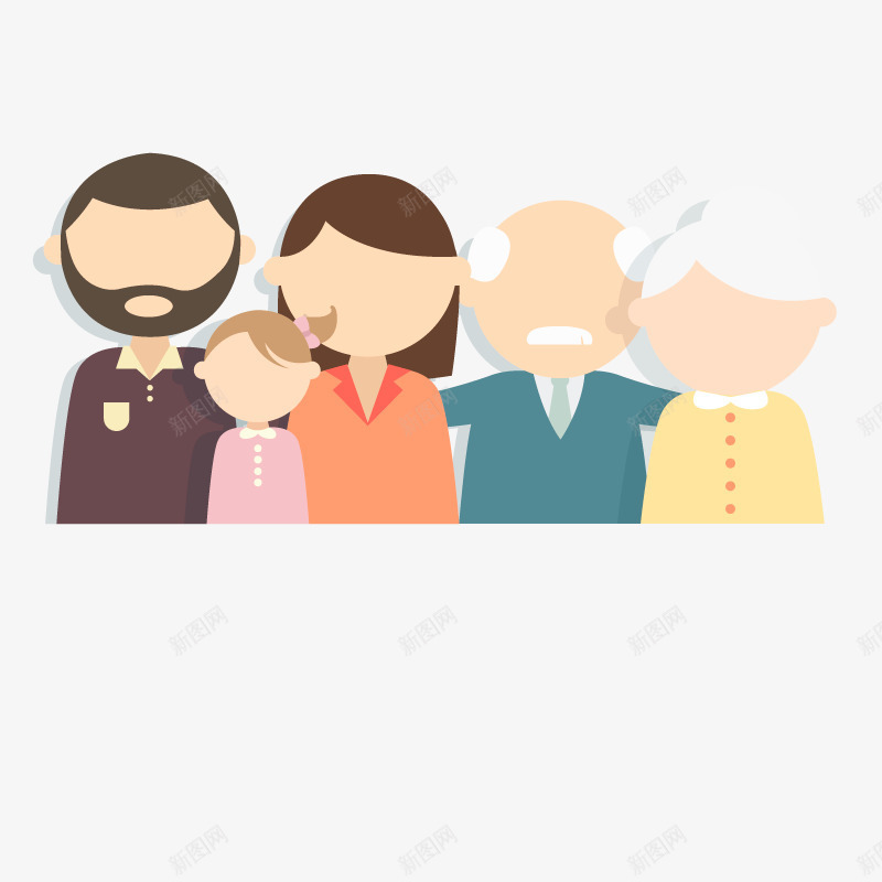 一家五口png免抠素材_88icon https://88icon.com 亲爱的爸爸妈妈 小女孩 爷爷奶奶 爸爸妈妈 老夫老妻