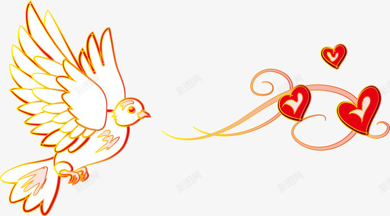 红色情人节信鸽爱心png免抠素材_88icon https://88icon.com LOVE 传书 婚庆 情人节 浪漫 爱心 爱情 红色信鸽 送信的鸽子 飞鸽传书 鸽子红