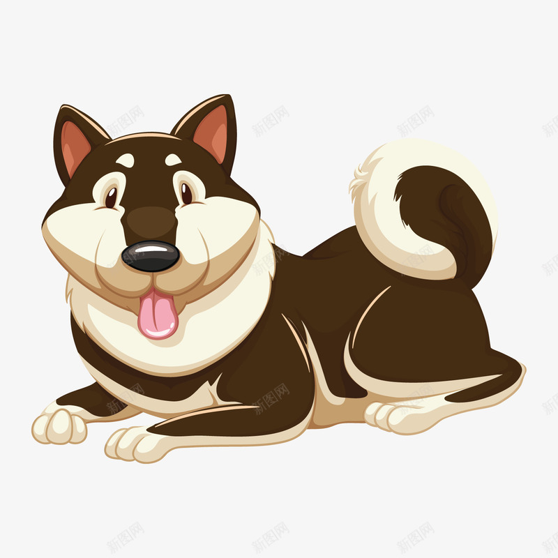 灰色小狗卡通插画矢量图ai免抠素材_88icon https://88icon.com 卡通 可爱 小狗 扁平化 插画 灰色 矢量图