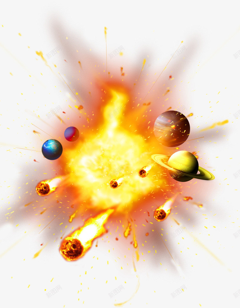 金色大气爆炸星球装饰图案png免抠素材_88icon https://88icon.com 免抠PNG 大气 星球 爆炸 装饰图案 金色