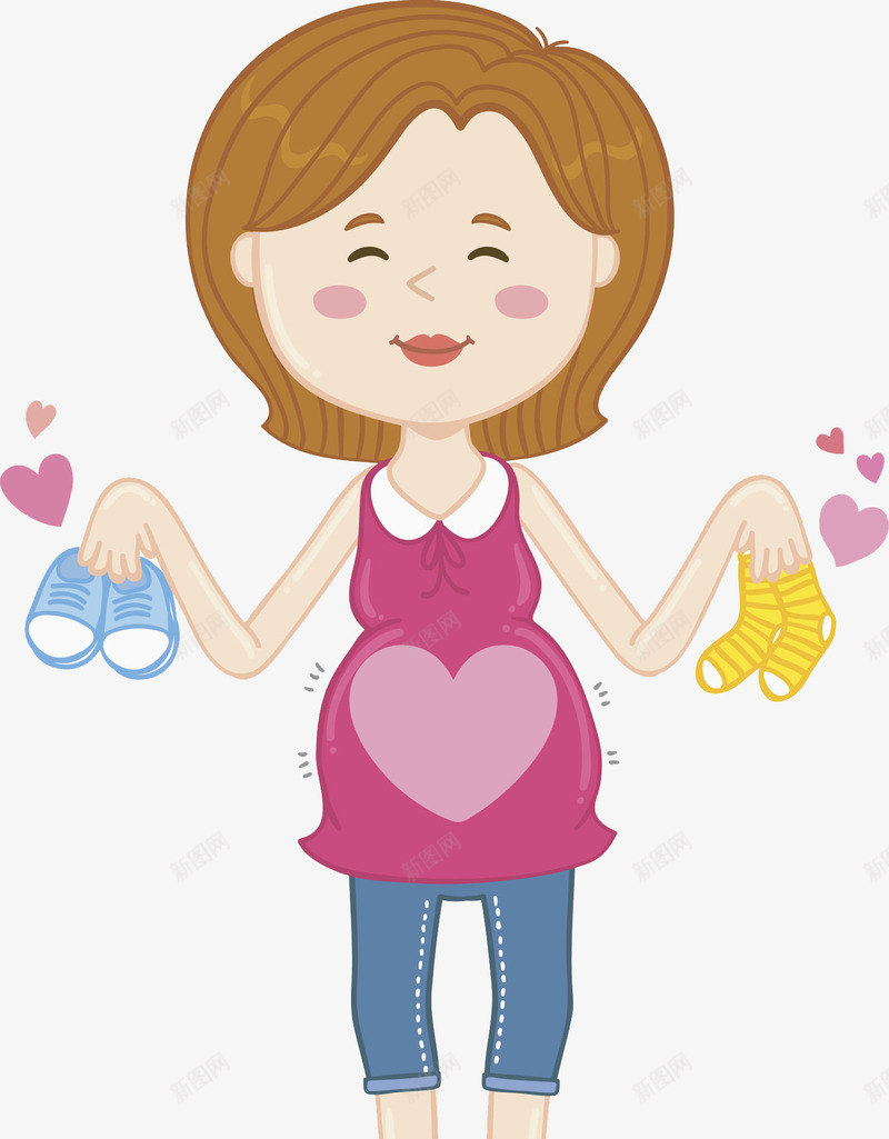 爱心妈妈png免抠素材_88icon https://88icon.com 人物画 卡通手绘 水彩画 爱心妈妈 肖像画 装饰图案