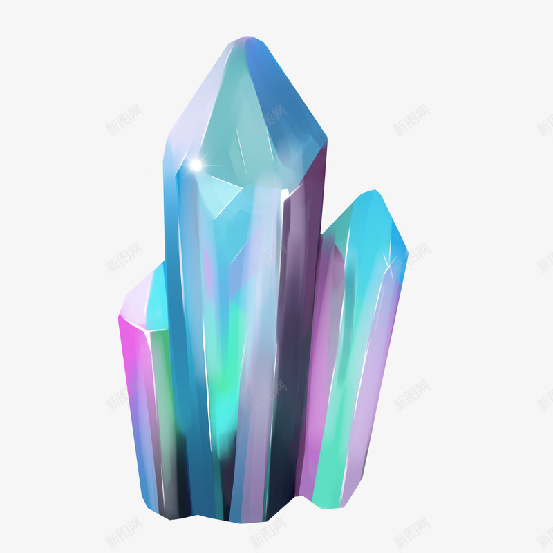 手绘紫色的水晶图png免抠素材_88icon https://88icon.com 不规则图形 创意 卡通手绘 水彩 水晶 紫色 蓝色