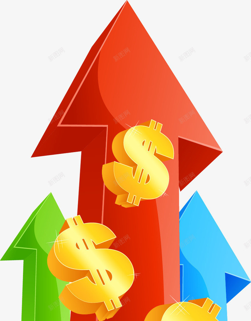 3D箭头矢量图eps免抠素材_88icon https://88icon.com 3D 矢量图 立体感箭头 箭头 经济 经济效益 金币 金融 钱 钱币