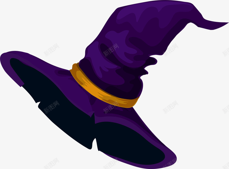 紫色卡通巫师帽png免抠素材_88icon https://88icon.com 万圣节 卡通帽子 妖魔鬼怪 巫婆 巫师 惊悚恐怖 鬼节